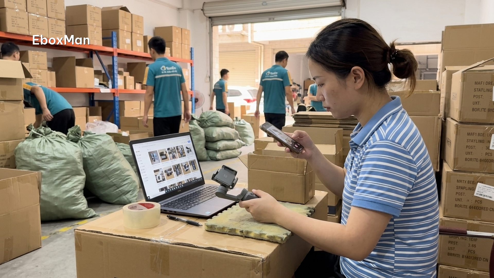 How to evaluate a China sourcing agent: 12-point checklist 1 QC inspector photographing products before shipment at a China sourcing agent facility