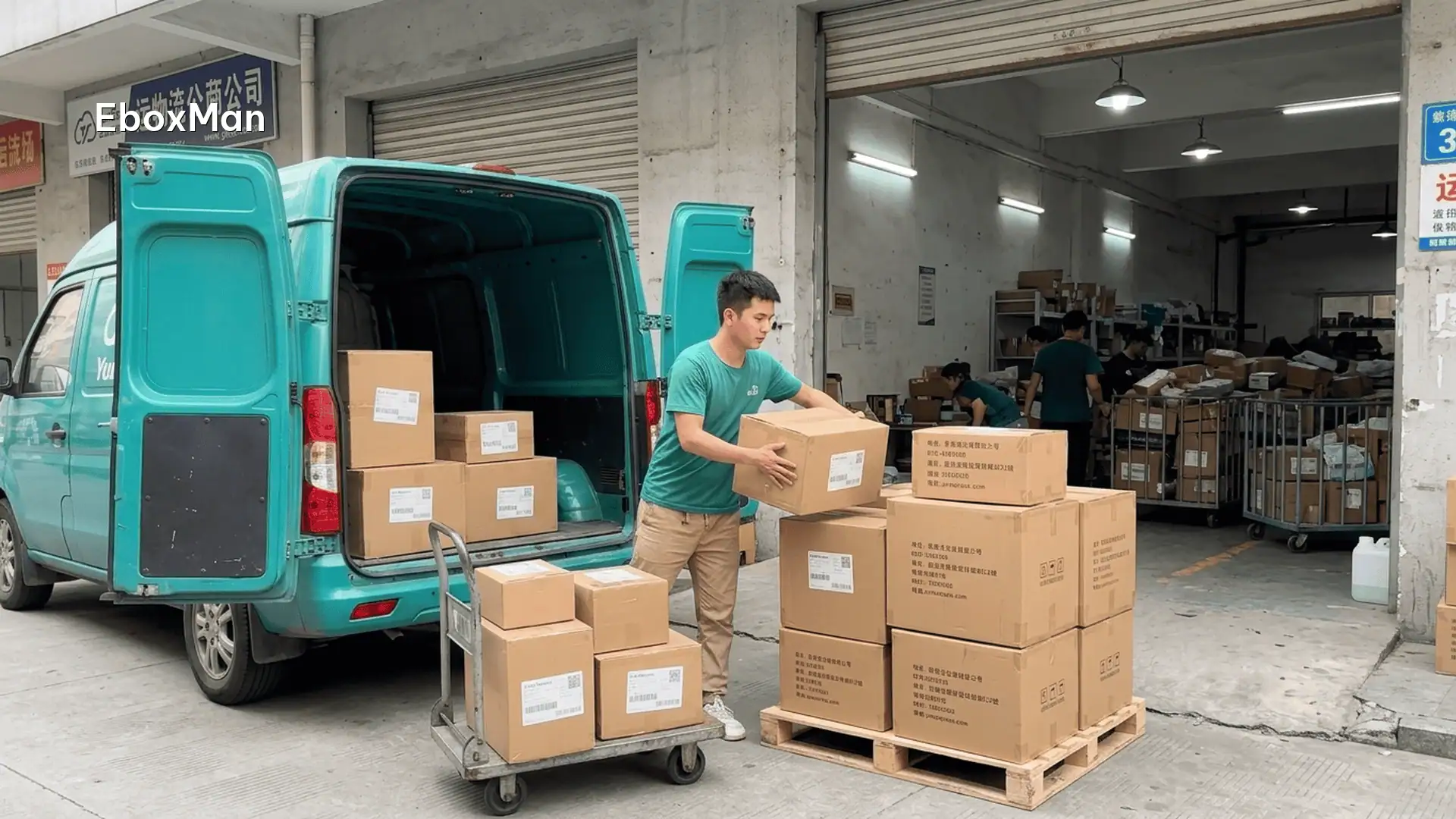 ROAS is lying to you: pricing by true landed cost 2 Parcels being loaded for delivery from a dropshipping fulfillment center