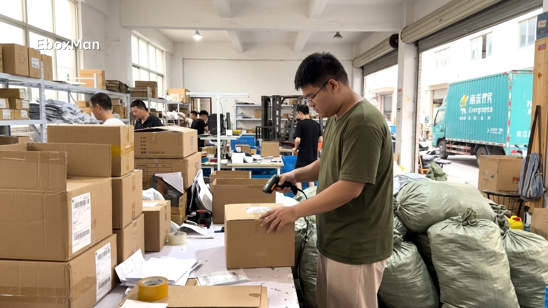 Switch Dropshipping Agent Migration: A Safe Plan 2 Worker scanning outbound parcels at the dispatch counter