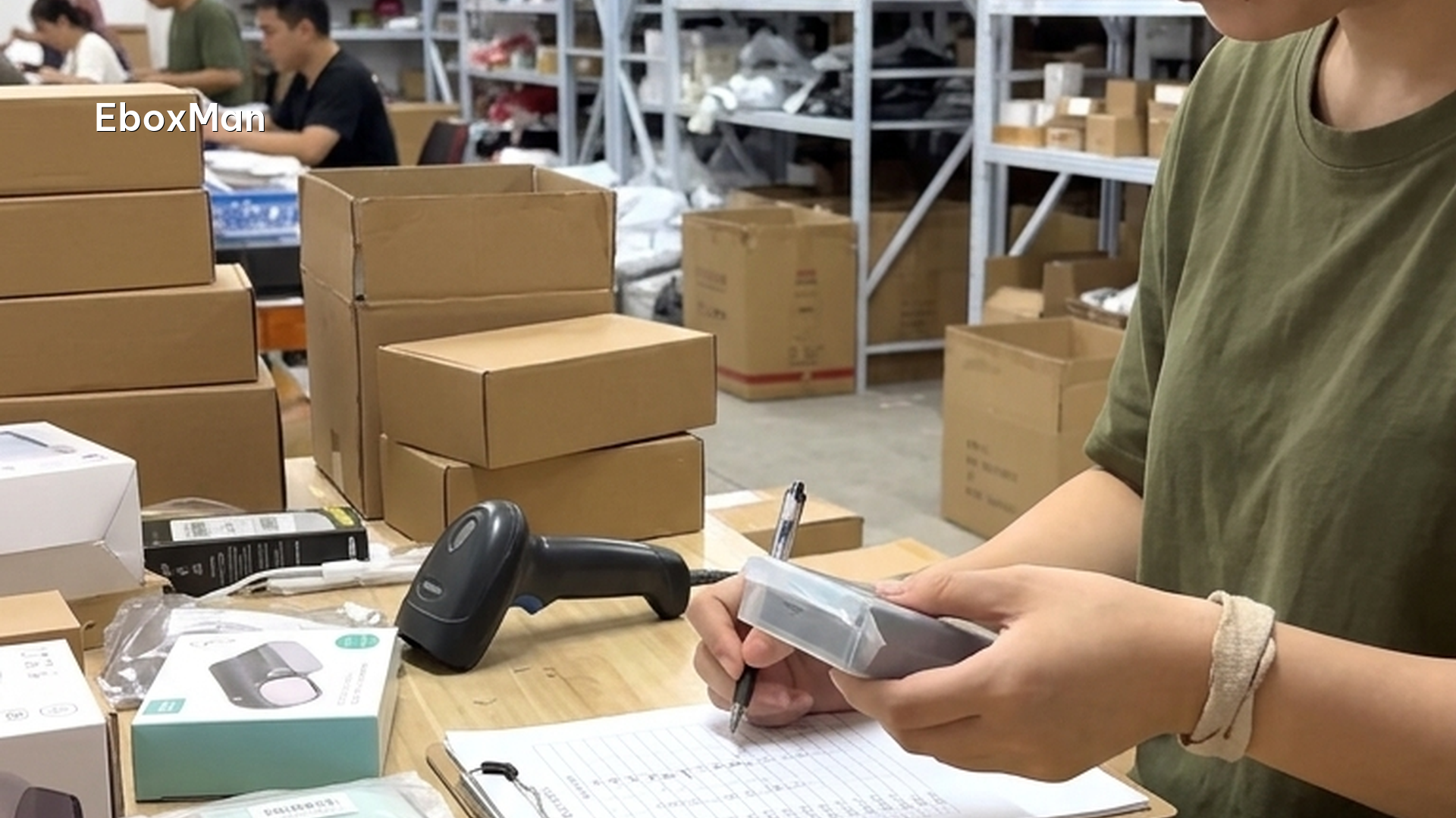 QC inspection desk checking product batch before dispatch