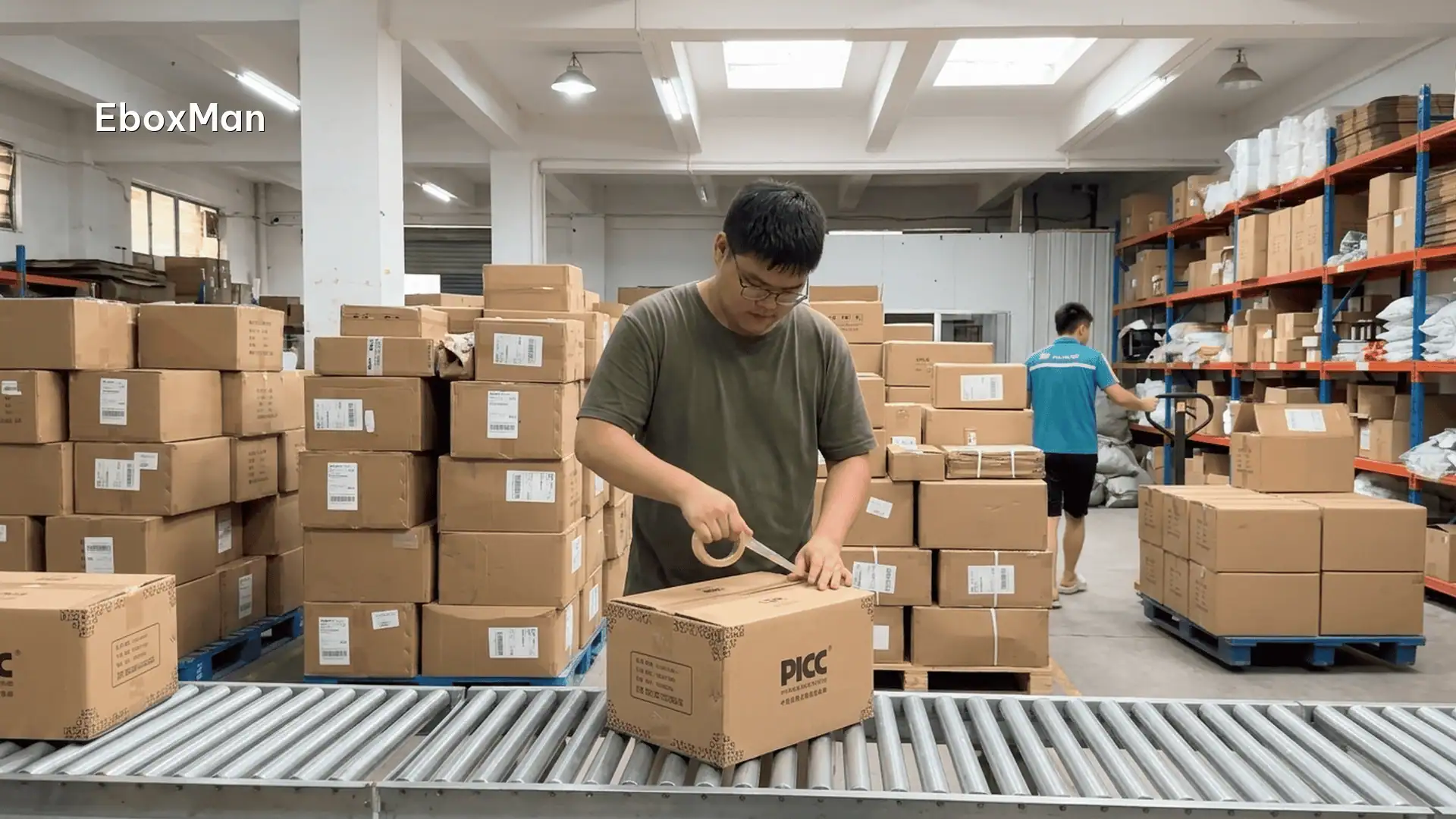How Private Label Dropshipping Suppliers Handle Packaging 2 Sealed private label parcels ready for dispatch from a China fulfillment warehouse