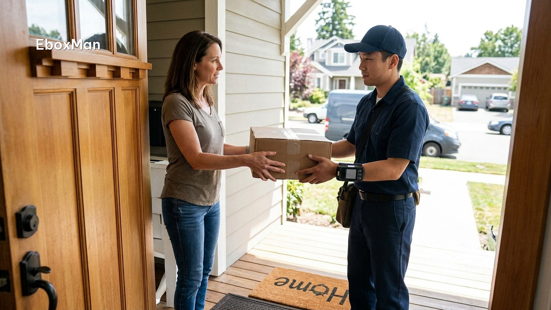 Delivery of a DDP shipment at a customer's front door